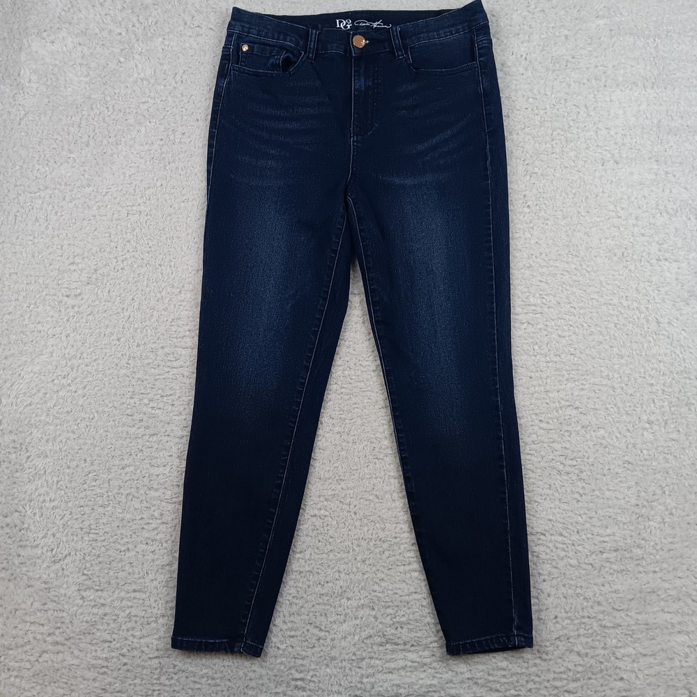 DG2 by Diane Gilman Skinny Jean Women 8 Dark Indigo Stretch High Rise RN 92309